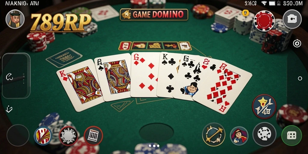 Screenshot gameplay 789RP yang menampilkan aksi seru bermain Domino.