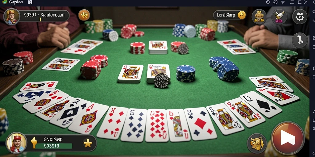 Tampilan gameplay seru dari permainan Gaple 9939.