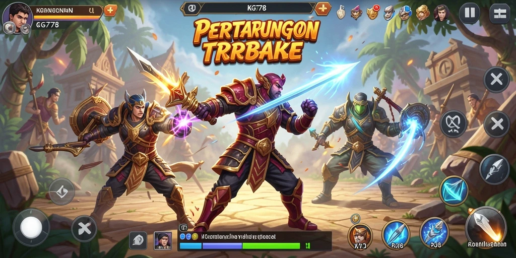 Screenshot KG778 menampilkan aksi seru dalam pertarungan Battle Royale.