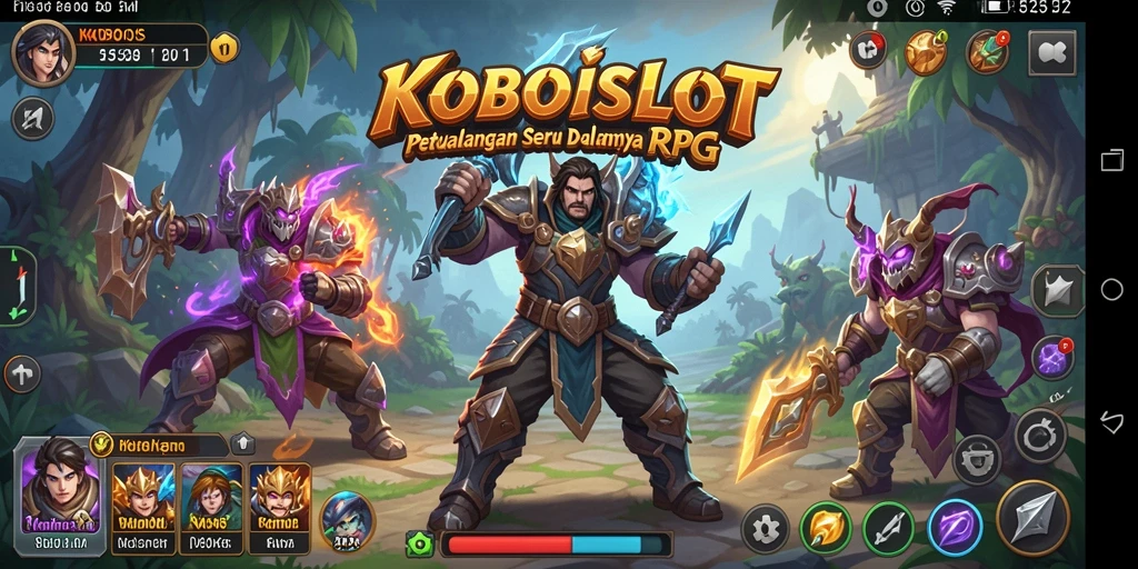 Screenshot gameplay KOBOISLOT menampilkan aksi seru dalam petualangan RPG.