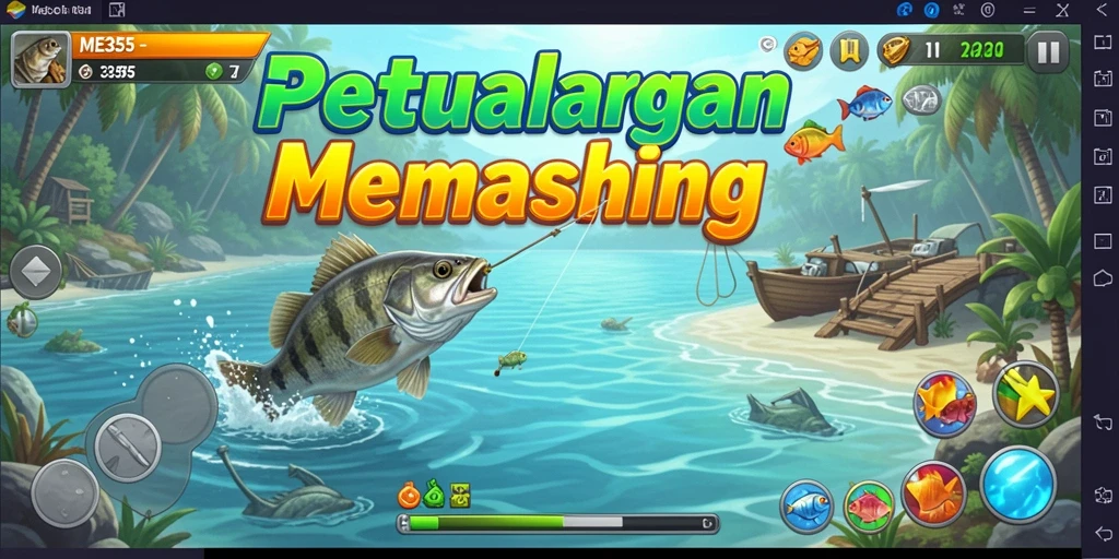 Screenshot ME355 menampilkan pengalaman memancing yang mendebarkan dan pemandangan alam yang menakjubkan.