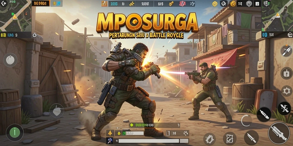 Tampilan gameplay seru di arena Battle Royale MPOSURGA.