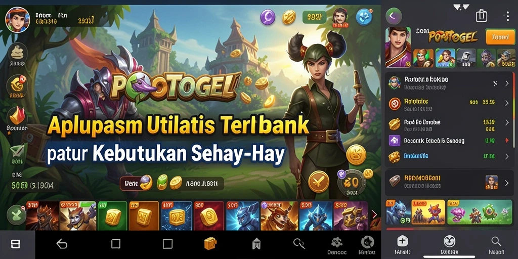 Screenshot utama POPOTOGEL menampilkan antarmuka aplikasi dengan fitur utilitas.