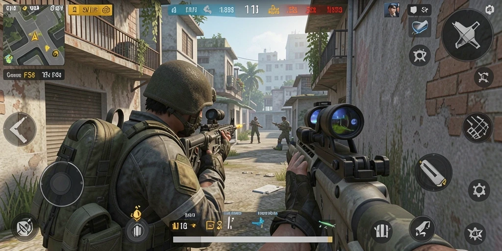 Tampilan gameplay seru dari SVIP8 dengan aksi tembak-menembak.