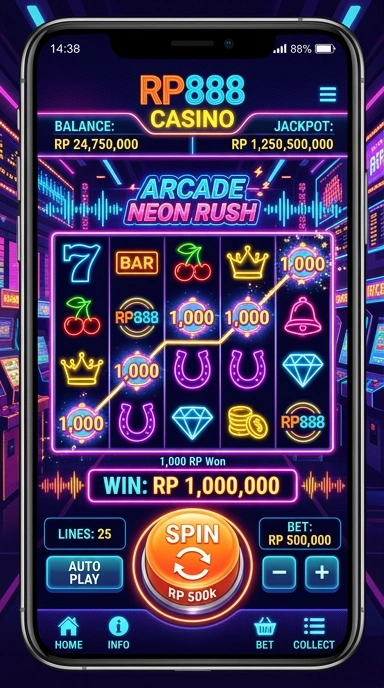 Tampilan utama aplikasi rp888 dengan navigasi yang intuitif.